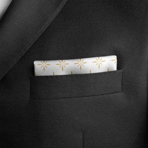 White Sparkles Silk Pocket Square