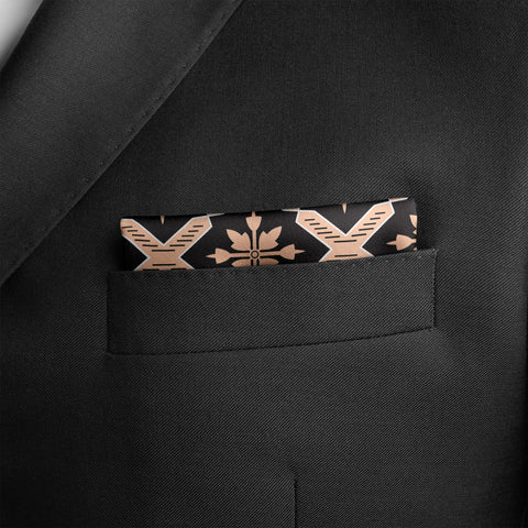 THE GRID SILK POCKET SQUARE