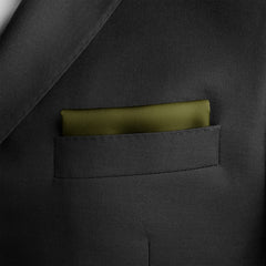 The Solid Moss Silk Pocket Square