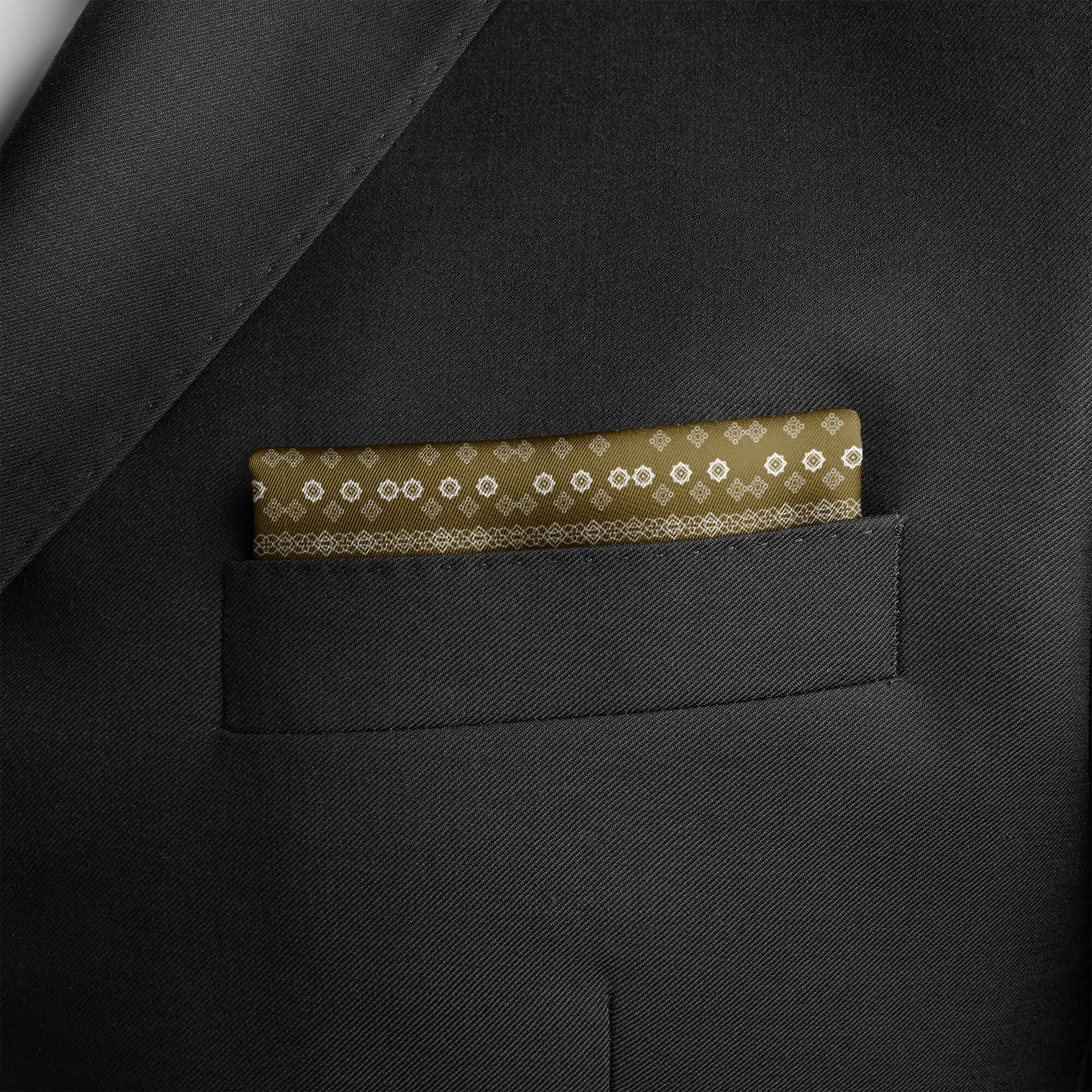 PERSIAN CARAMEL SILK POCKET SQUARE