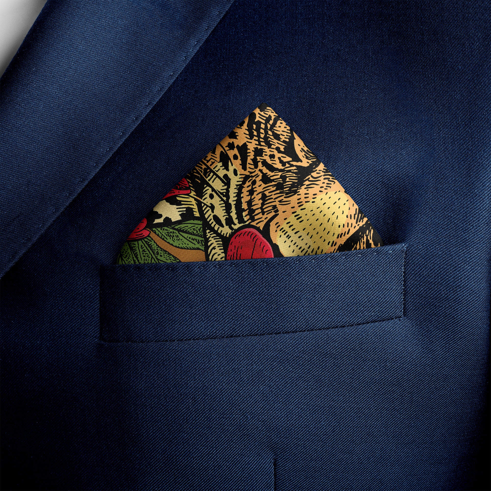 CHEETAH VICE SILK POCKET SQUARE
