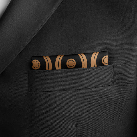 Golden Spiral Silk Pocket Square