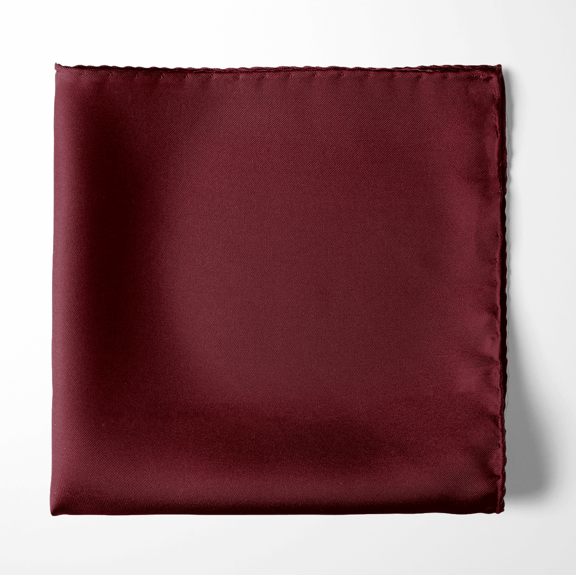 The Solid Maroon Silk Pocket Square