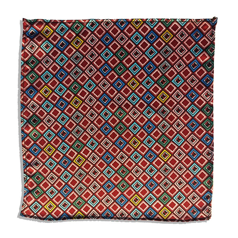 DIGITAL MAZE SILK POCKET SQUARE