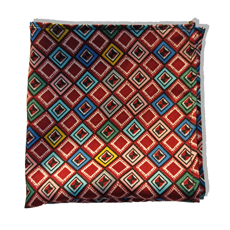 DIGITAL MAZE SILK POCKET SQUARE