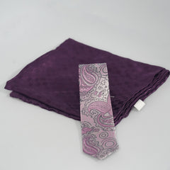 PLUM BOXED SCARF AND TIE SET (LIMITED EDITION)