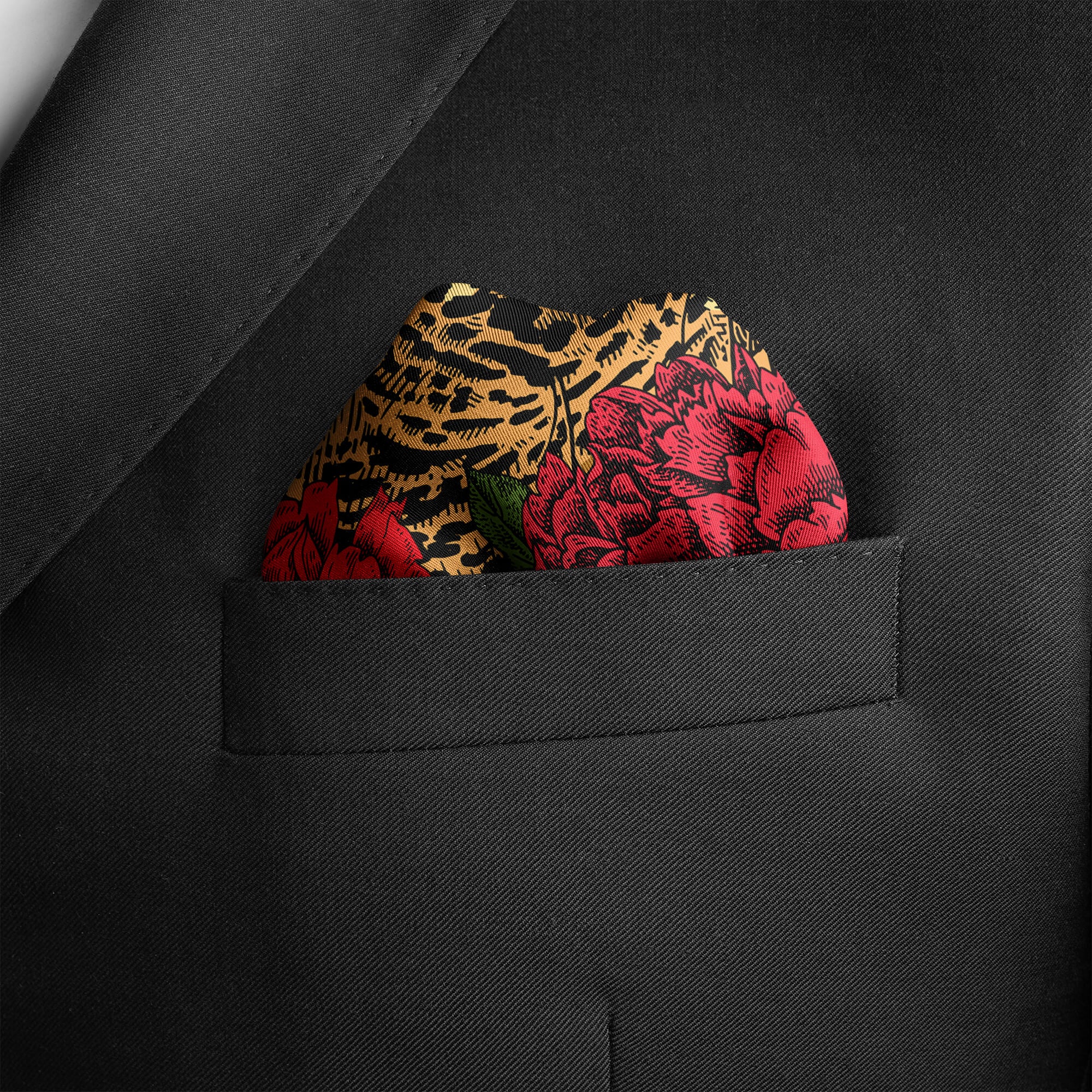 CHEETAH VICE SILK POCKET SQUARE