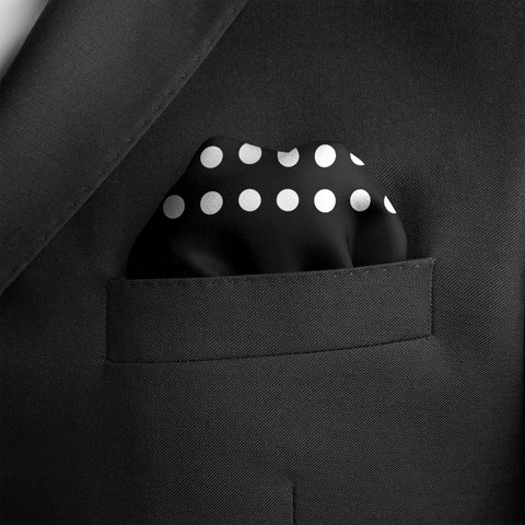 THE POLKA TASSELS SILK POCKET SQUARE