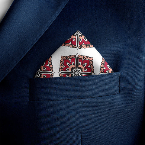 Swiss Ajrak Pocket Square (LUXE COLLECTION)