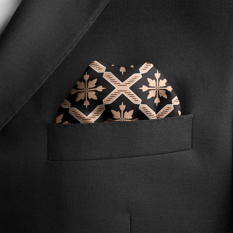 THE GRID SILK POCKET SQUARE