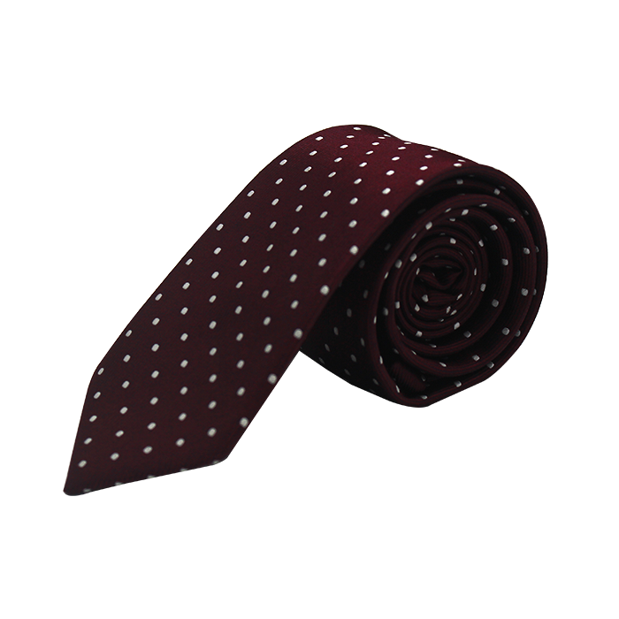 Dark Magenta Polka Dots Neck Tie