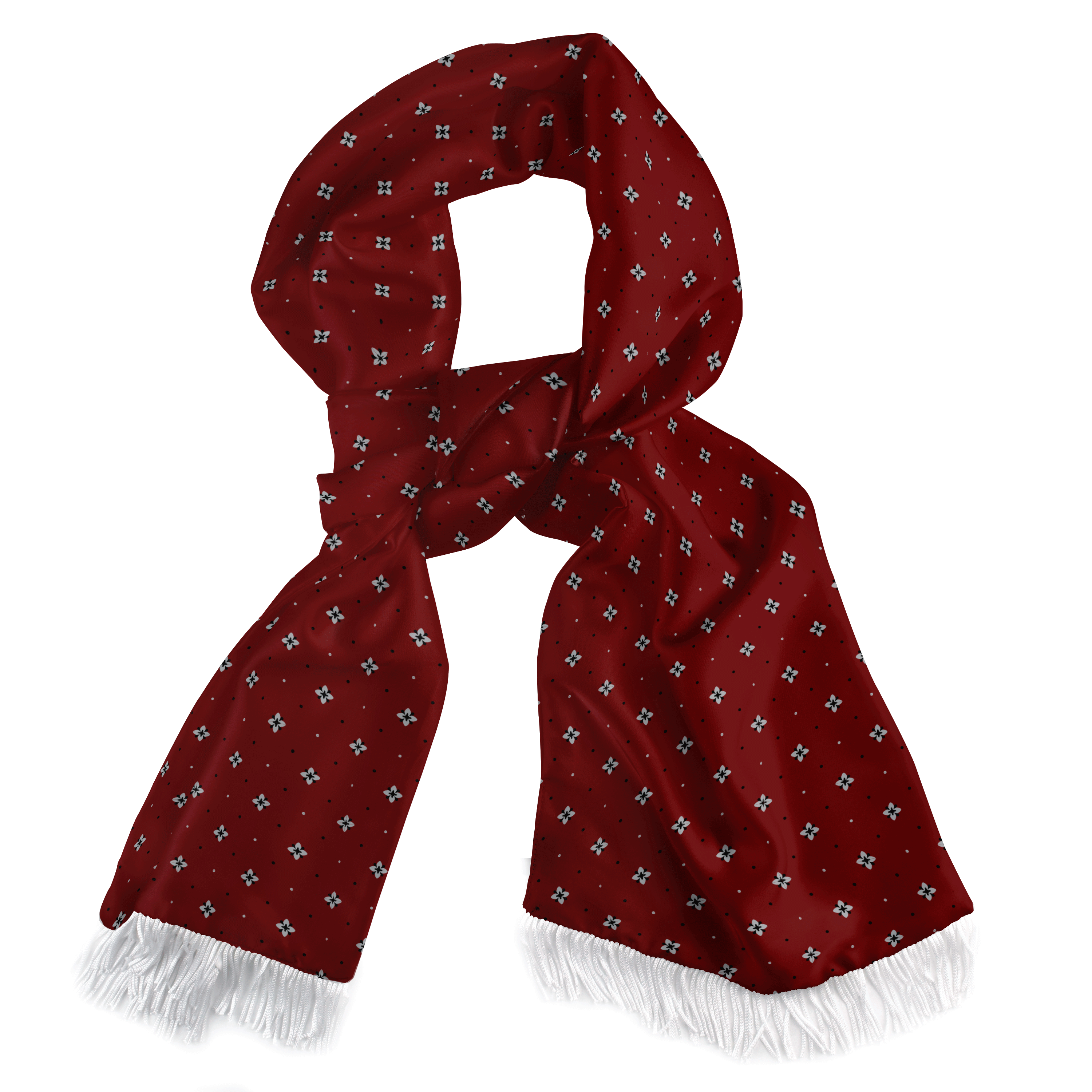 Oxford Maroon Silk Scarf