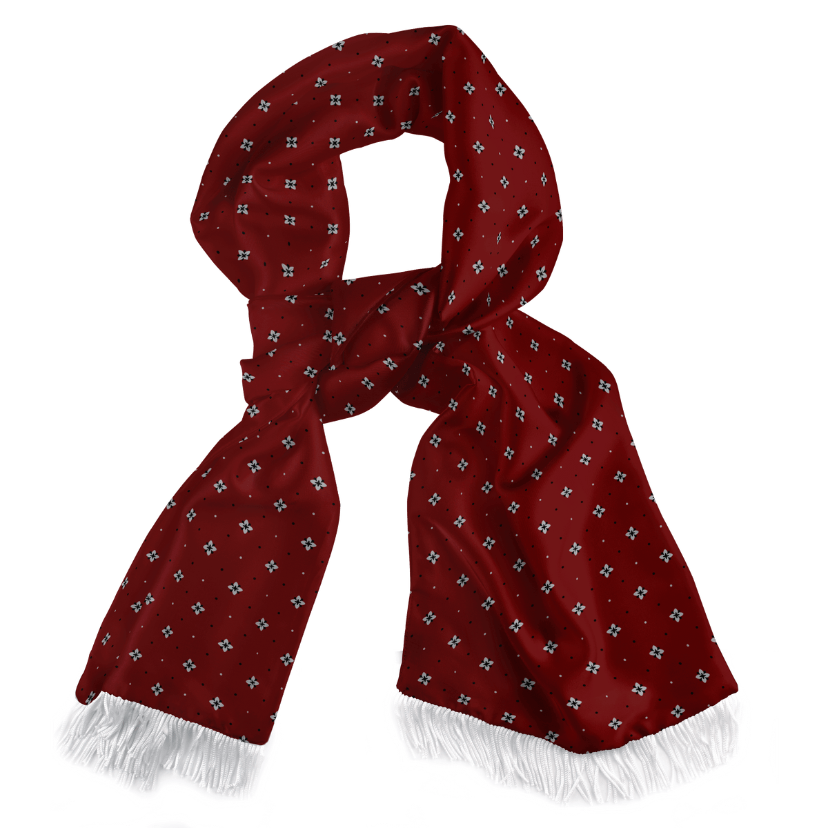 Oxford Maroon Silk Scarf