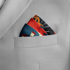 TRI FOX SILK POCKET SQUARE