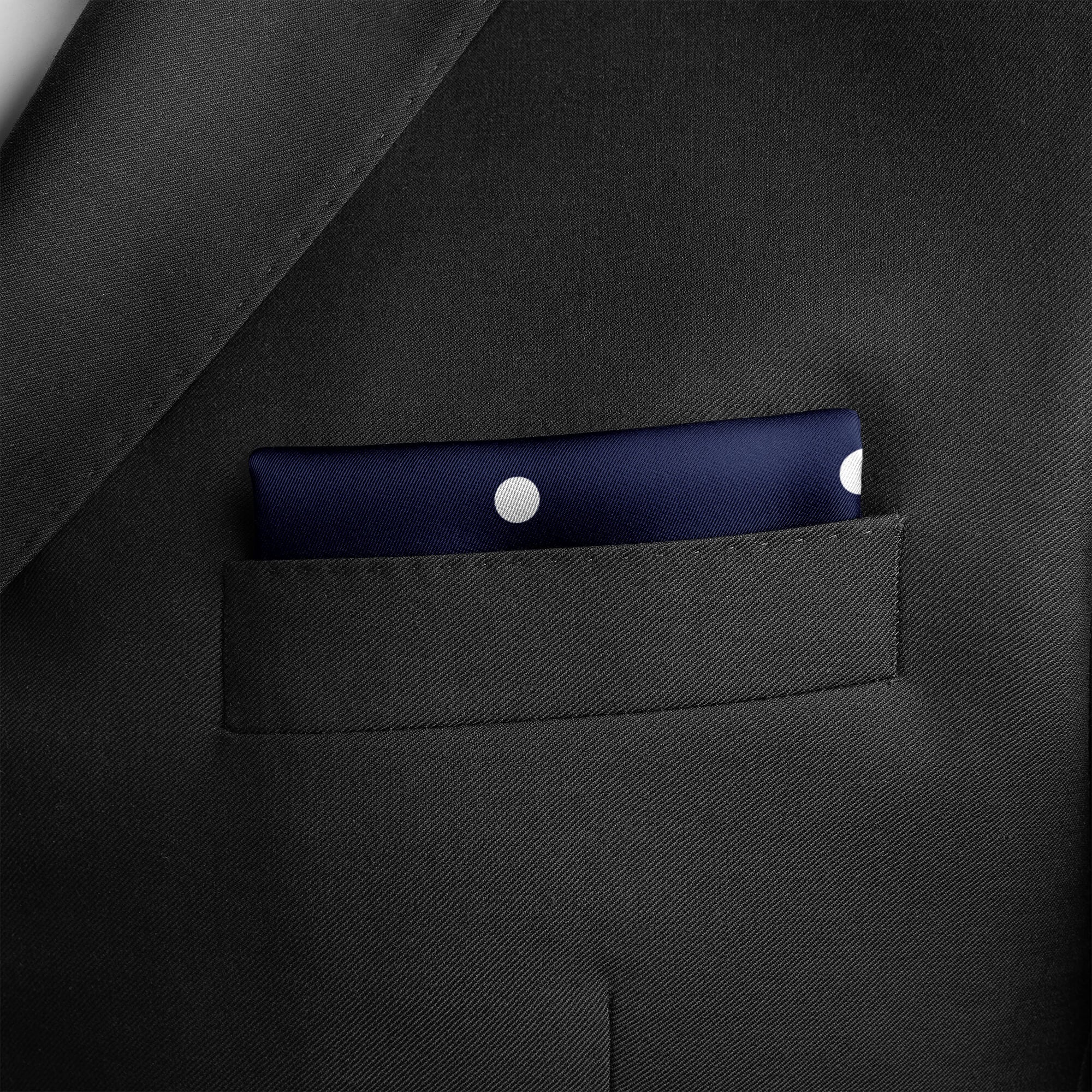 BLUE & GOLD MEDAL SILK POCKET SQUARE
