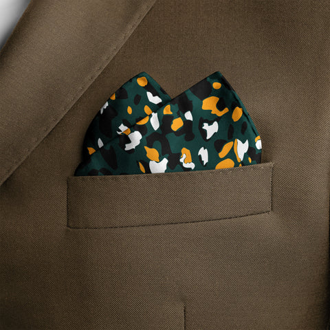 The Army Green Silk Pocket Square