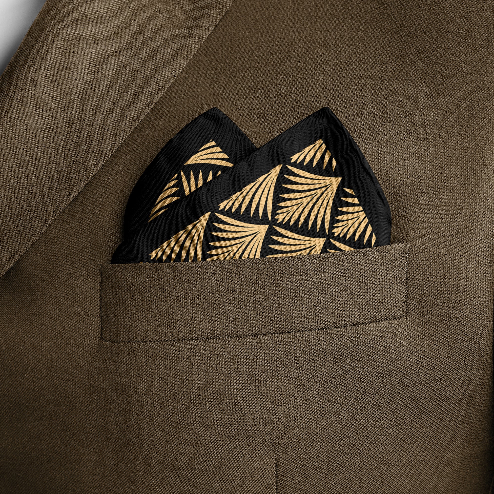 LEAFY HYPNOSIS SILK POCKET SQUARE