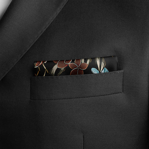 Kingfisher silk Pocket Square
