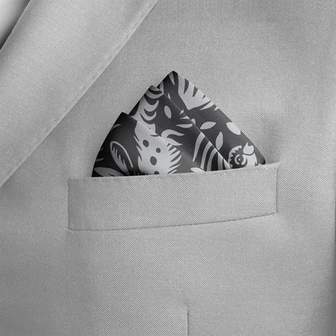 EYE OF TIGER SILK POCKET SQUARE