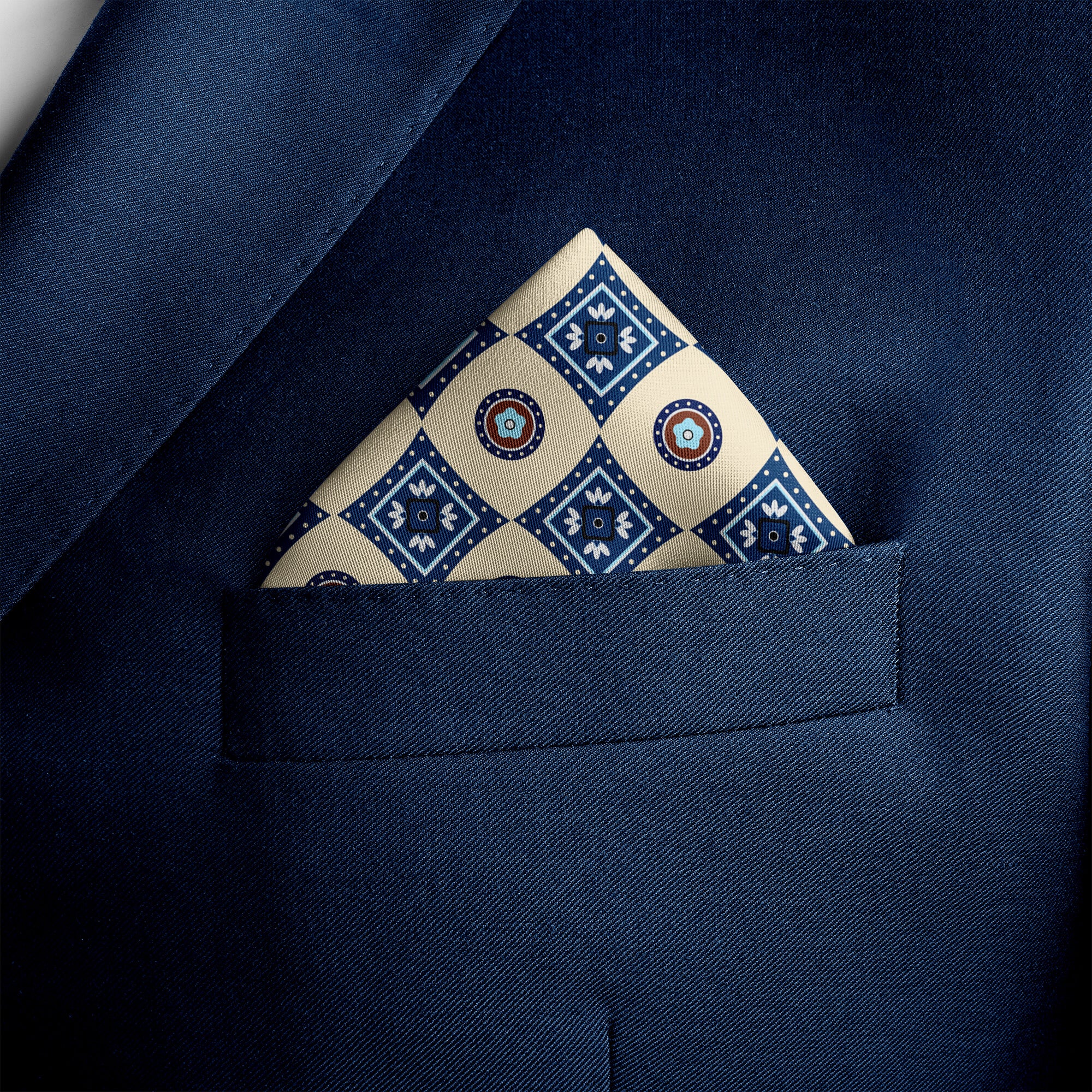 CHESS BOARD SILK POCKET SQUARE