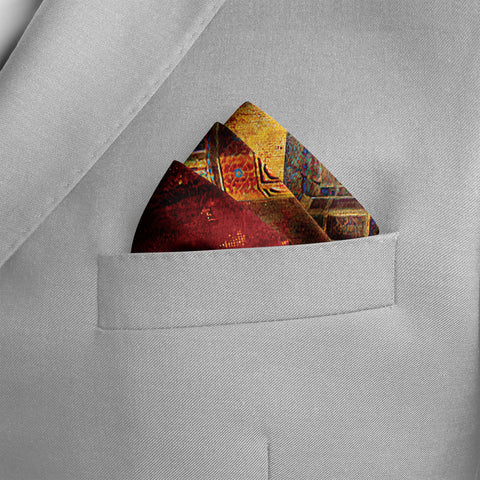Burj of Lahore Silk Pocket Square