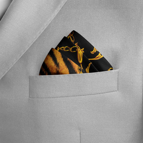 Tiger Skin Silk Pocket Square