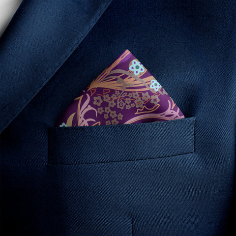 W21- Beetles SILK POCKET SQUARE