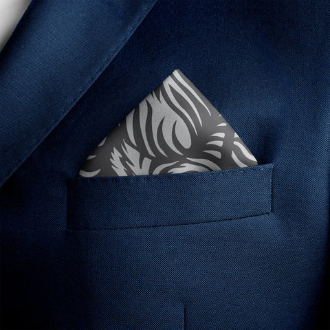 EYE OF TIGER SILK POCKET SQUARE