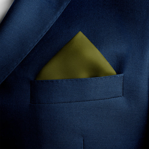 The Solid Moss Silk Pocket Square