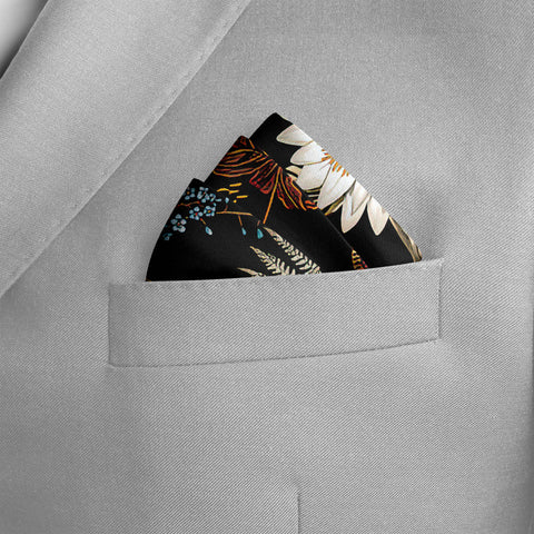 Kingfisher silk Pocket Square