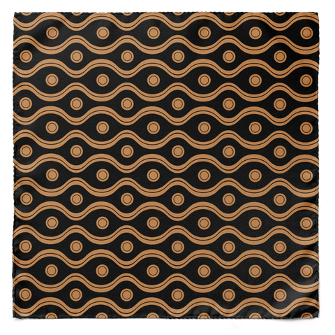 GOLDEN SPIRAL POCKET SQUARE AND TIE SET