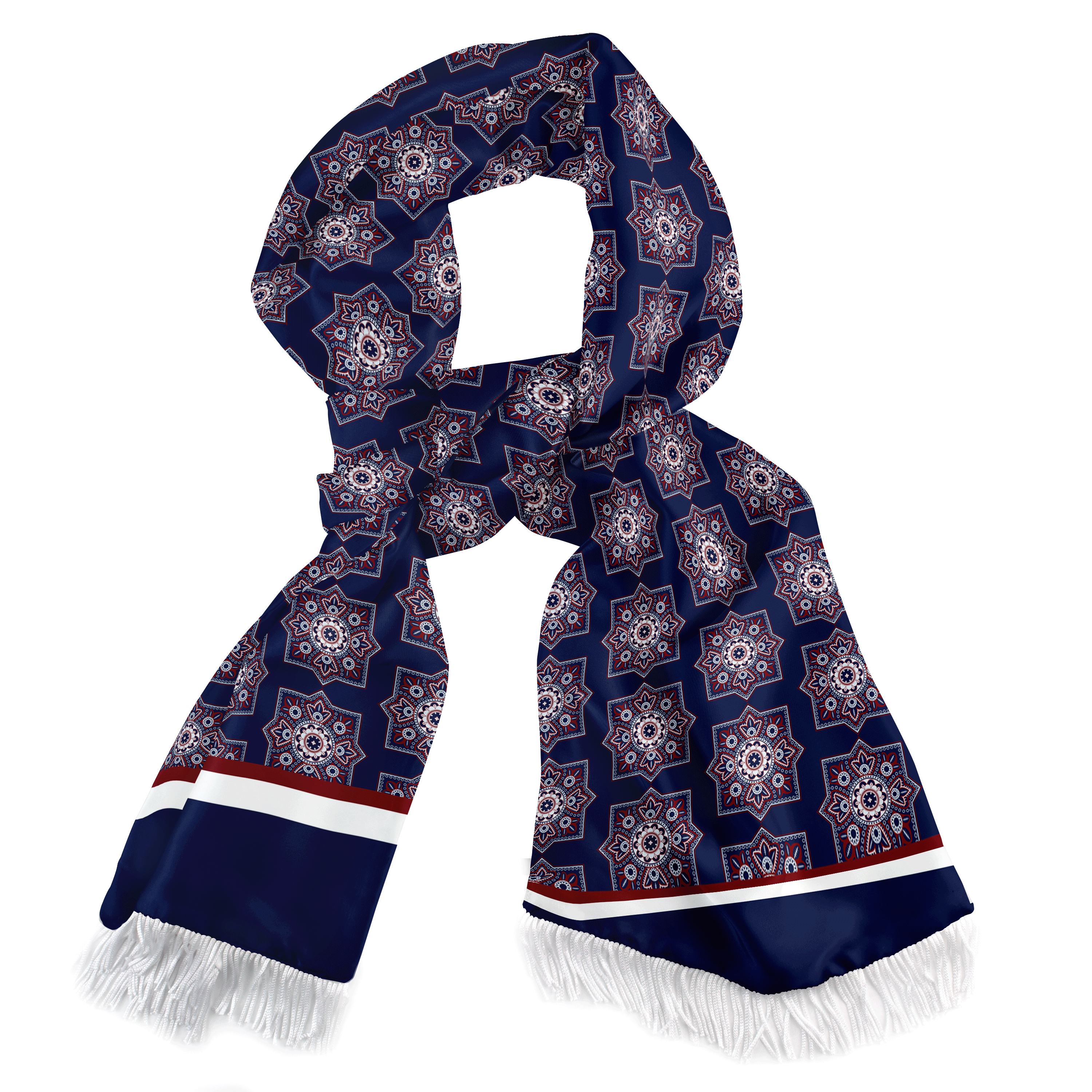 IMPERIAL AJRAK SILK SCARF & POCKET SQUARE SET  (LUXE COLLECTION)