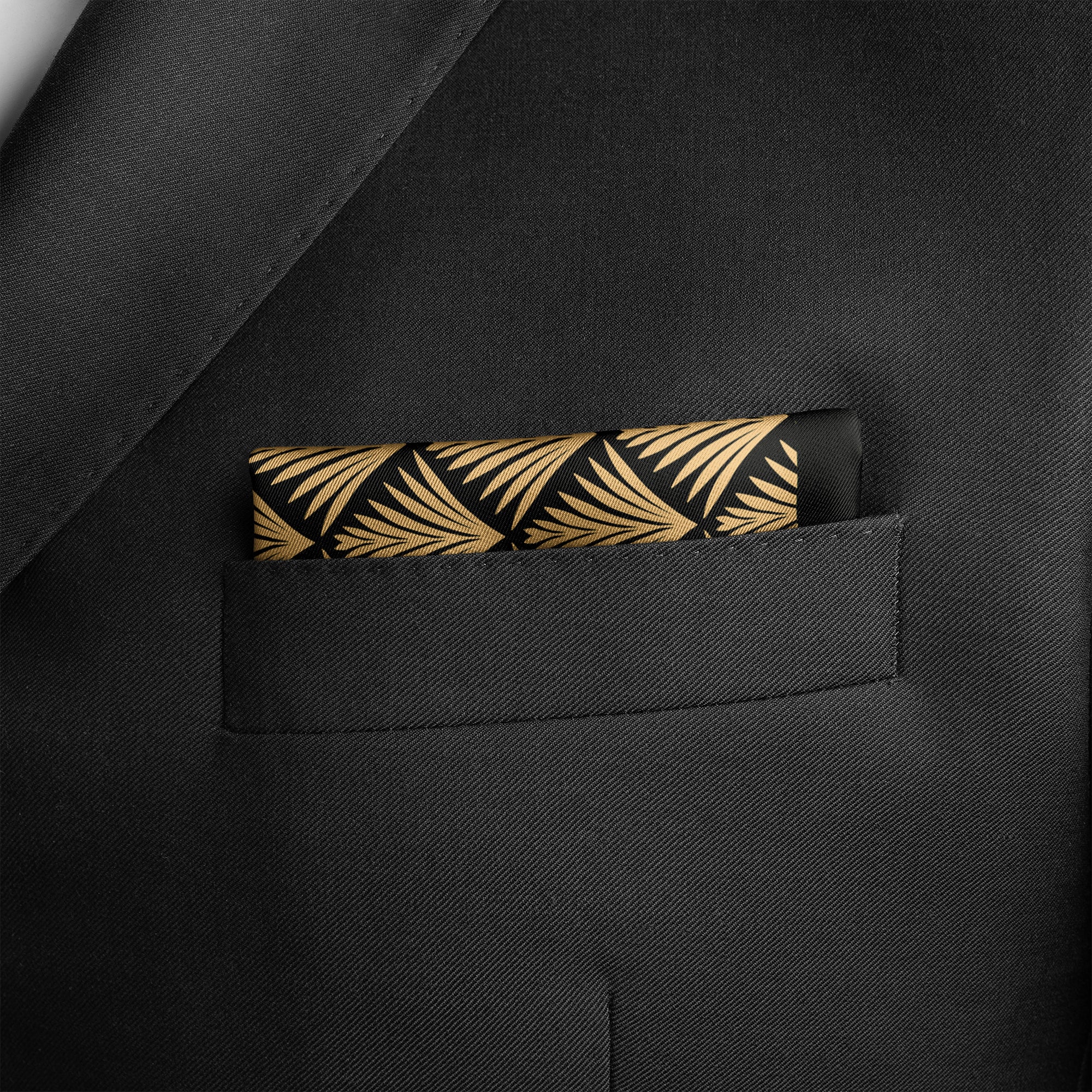 LEAFY HYPNOSIS SILK POCKET SQUARE