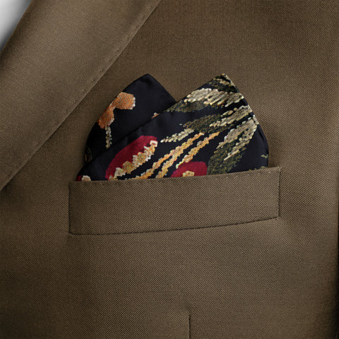 English Harley Silk Pocket Square