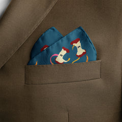 TRI FOX SILK POCKET SQUARE