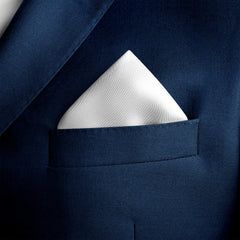 THE SOLID WHITE SILK POCKET SQUARE