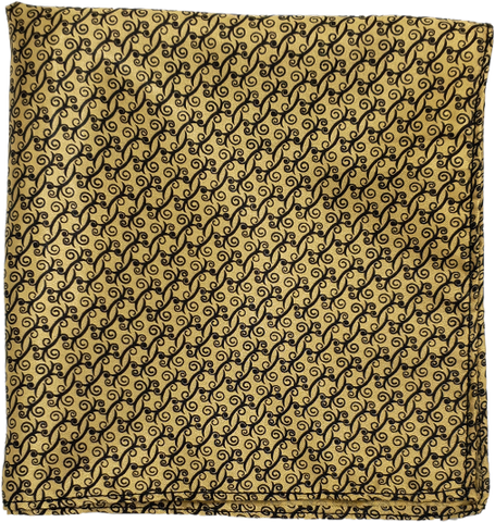 Golden Paisley Garden Pocket Square
