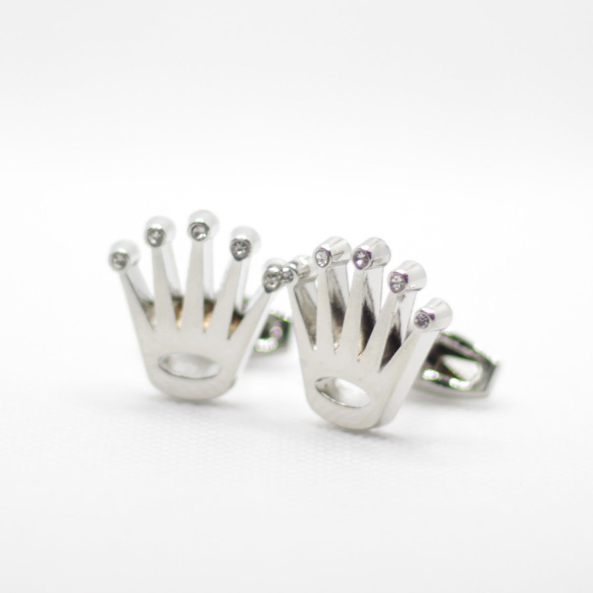 CROWN SILVER CUFFLINKS