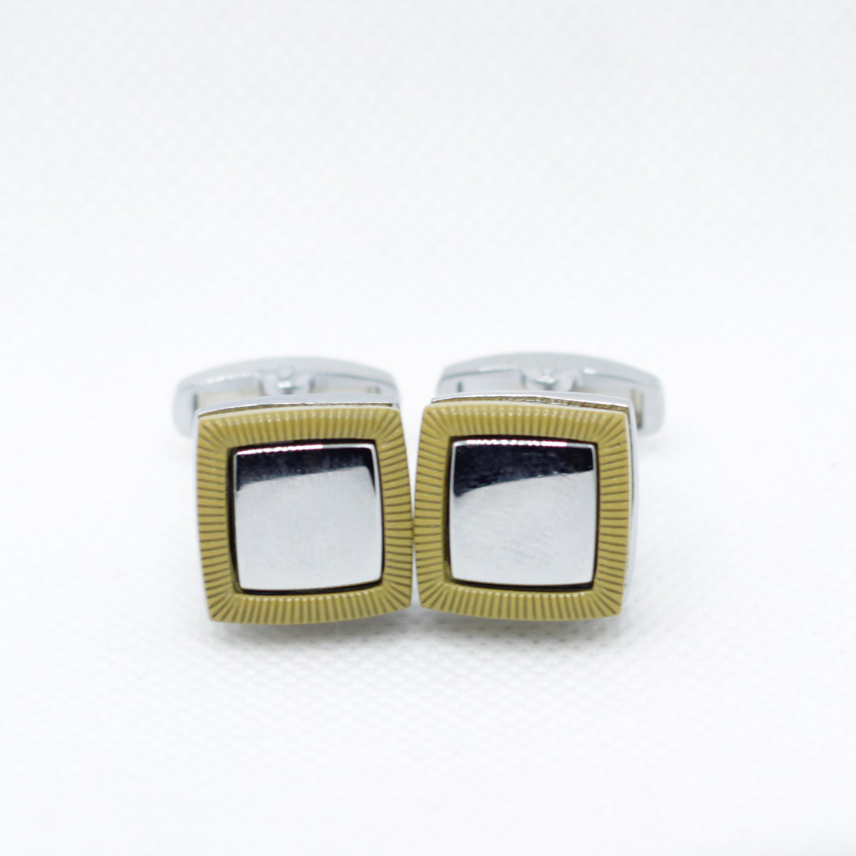 THE STRIPED CARAMEL CUFFLINKS