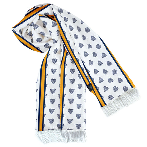 Irish White Silk Scarf