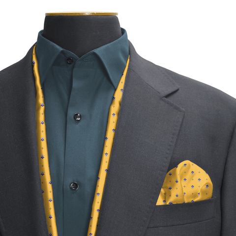 BUMBLEBEE SILK SCARF & POCKET SQUARE SET  (LUXE COLLECTION)