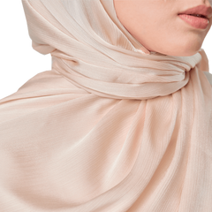 POWDER PEARL CRINKLE SILK SCARF