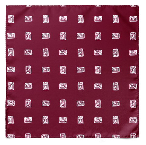Maroon Diamond Silk Scarf