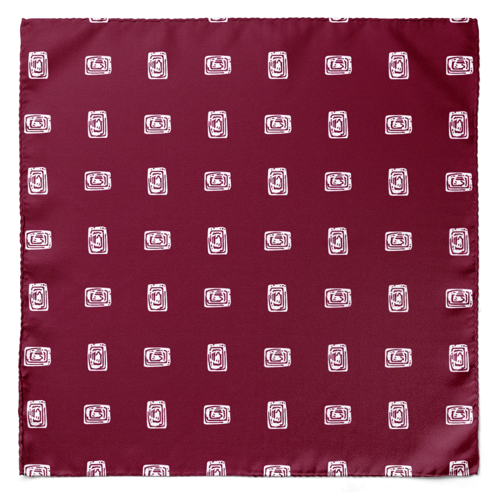 MAROON DIAMOND SILK CRAVAT