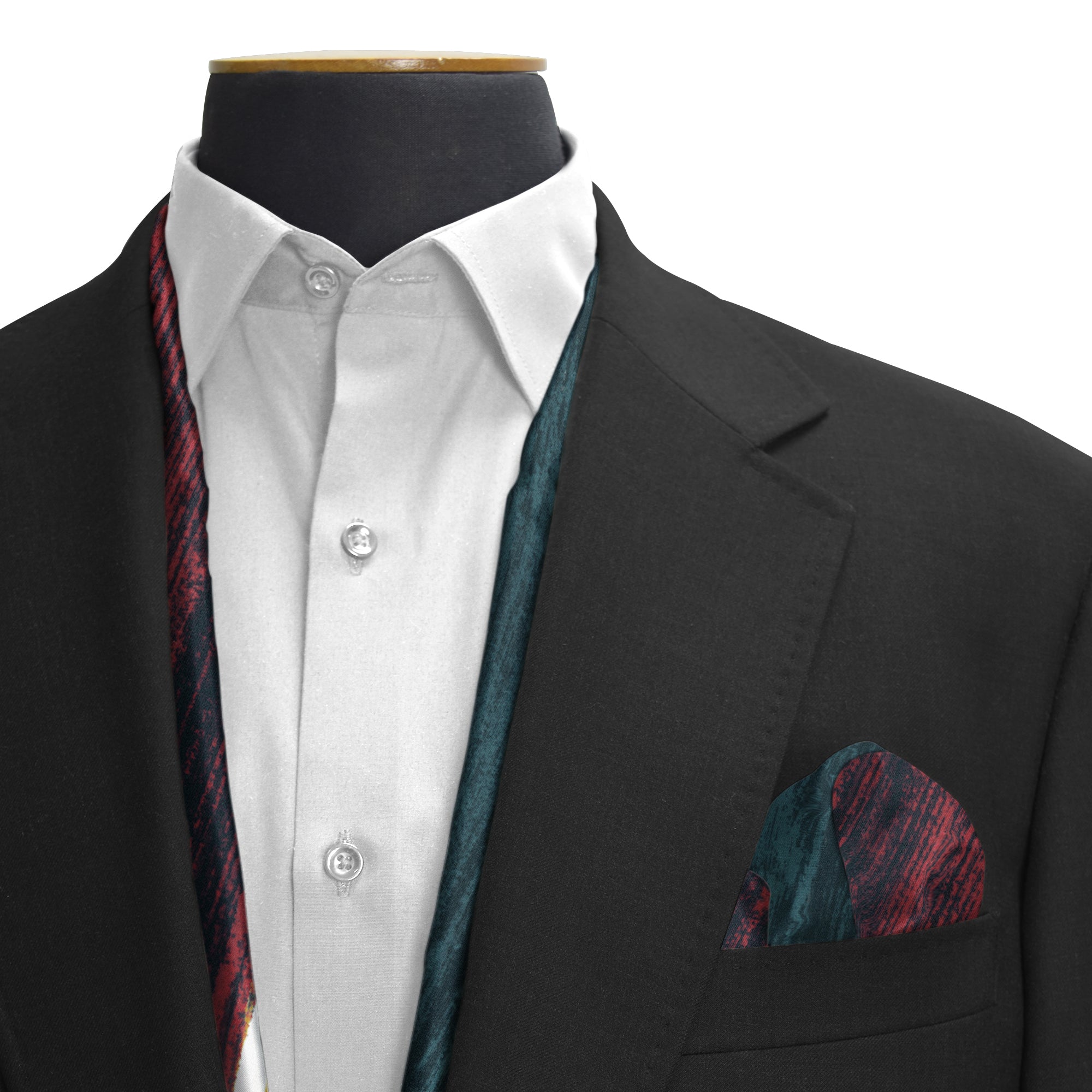 MIDNIGHT ARTIST SILK SCARF & POCKET SQUARE SET