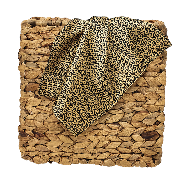 Mini Golden Paisley Pocket Square
