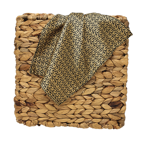Mini Golden Paisley Pocket Square