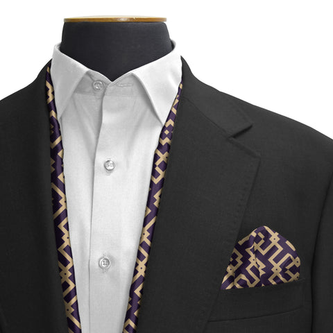 ORNAMENT SILK SCARF & POCKET SQUARE SET