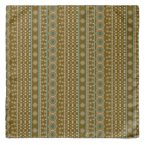 PERSIAN CARAMEL SILK SCARF & POCKET SQUARE SET