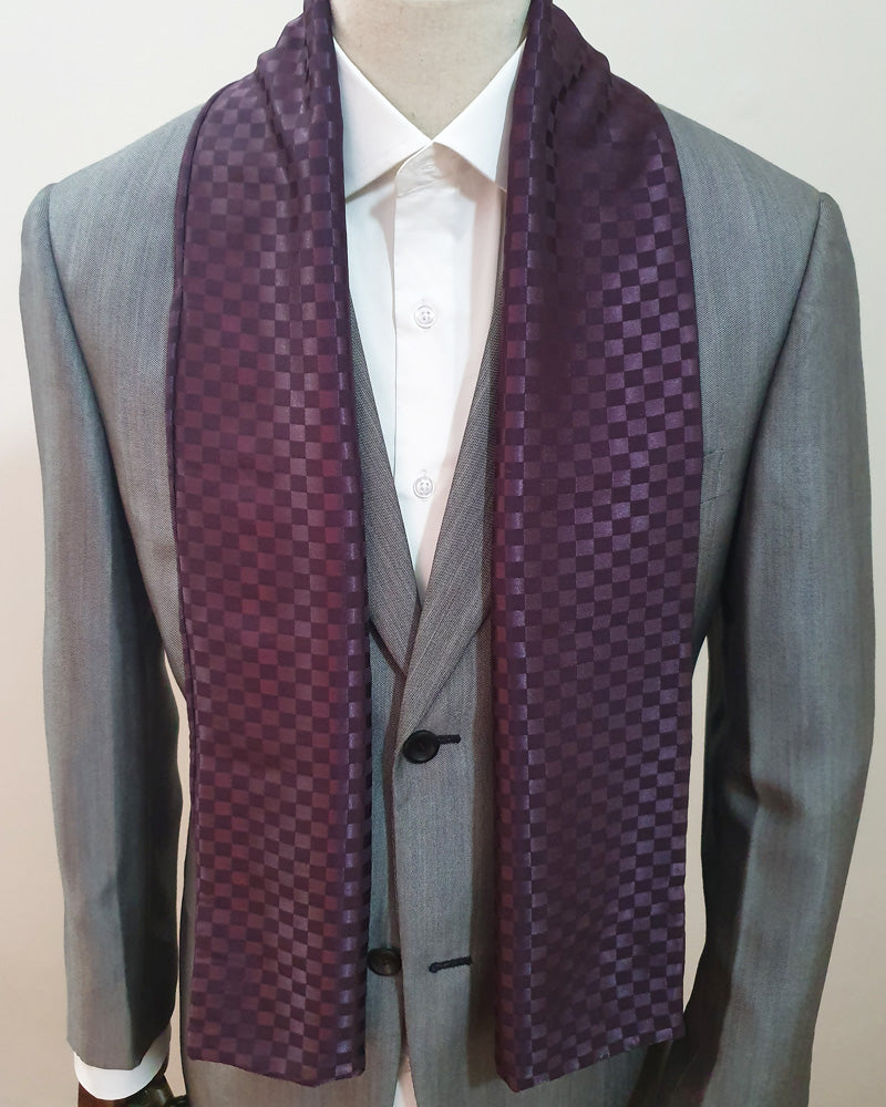 PLUM BOXED SCARF ( LIMITED EDITION)